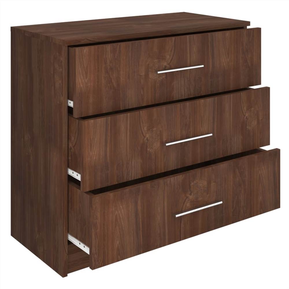 Chest of Drawers Chipboard 71x35x68 cm Brown Oak
