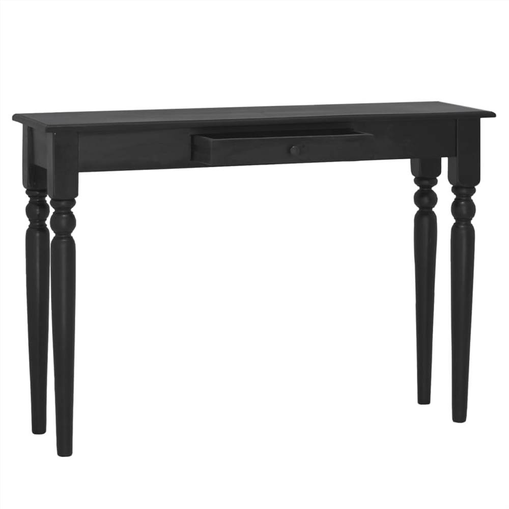 Console Table Light Black 110x30x75 cm Solid Mahogany Wood