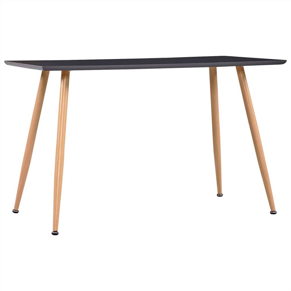 Dining Table Grey and Oak 120x60x74 cm MDF