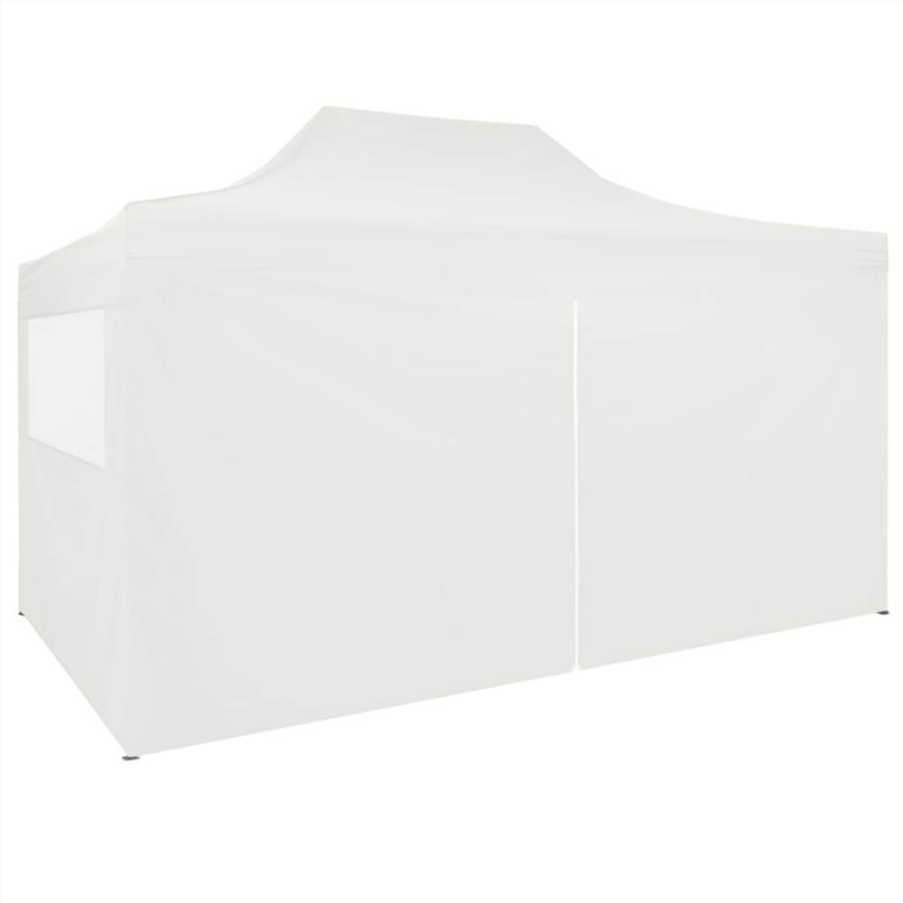 Foldable Party Tent with 4 Sidewalls 3x4.5 m White