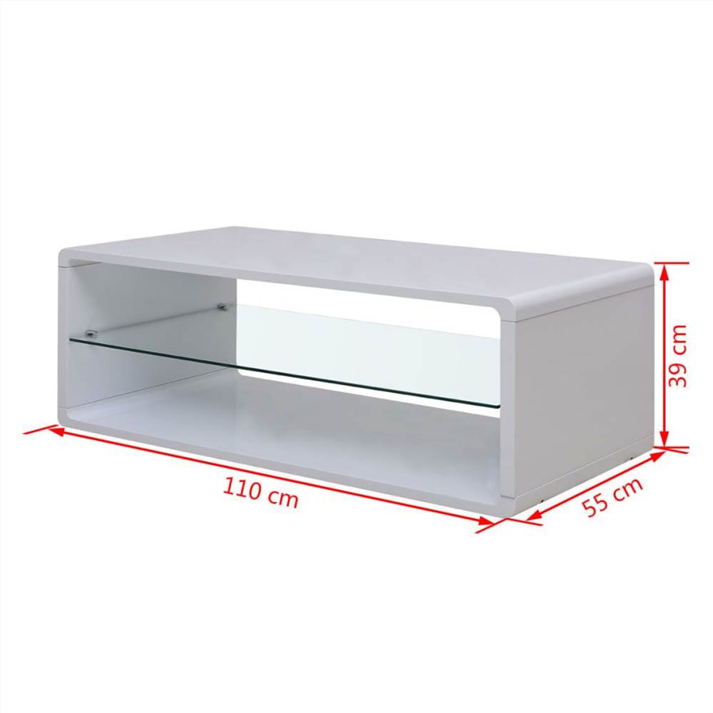 High Gloss Coffee Table White