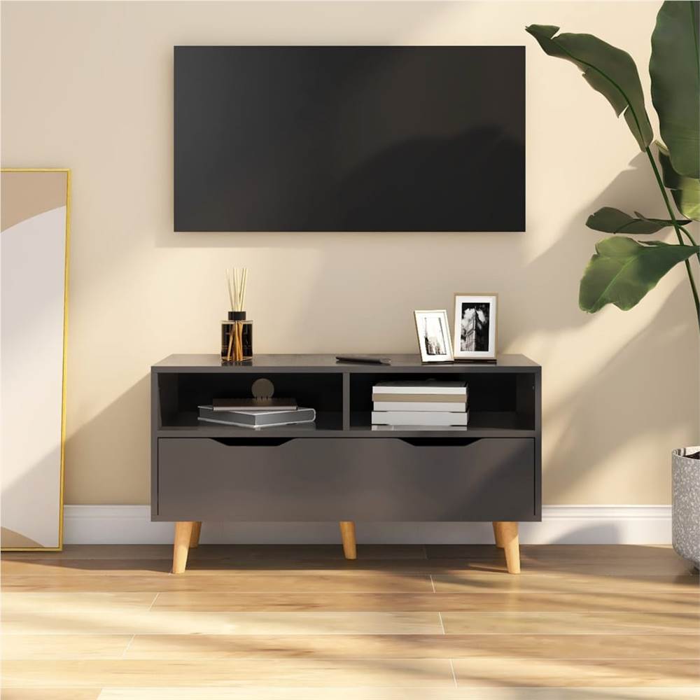 TV Cabinet Grey 90x40x48.5 cm Chipboard