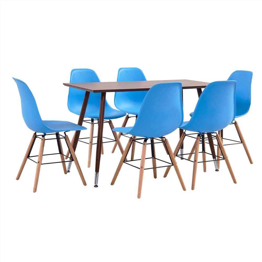 

5 Piece Dining Set Plastic Blue