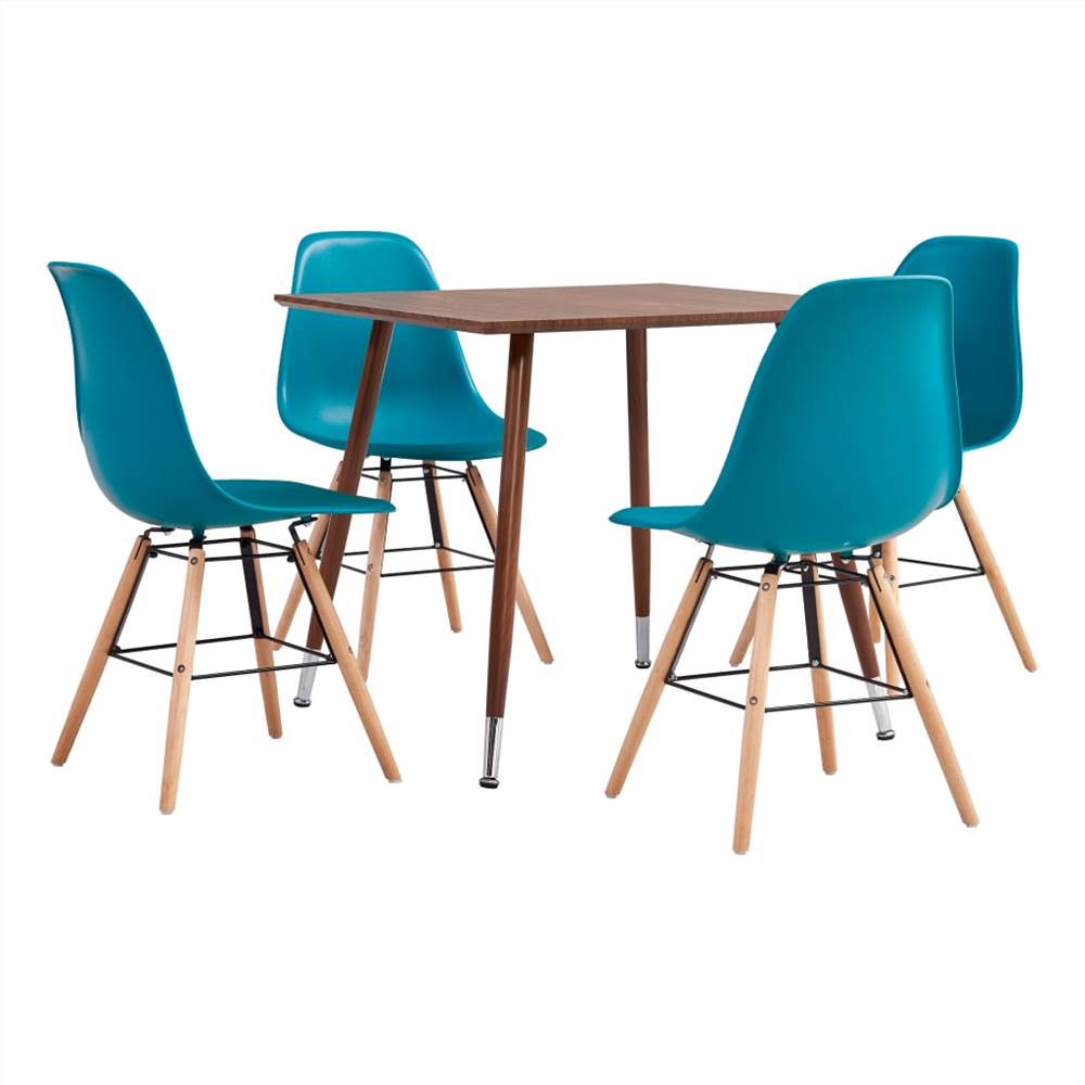 

5 Piece Dining Set Plastic Turquoise