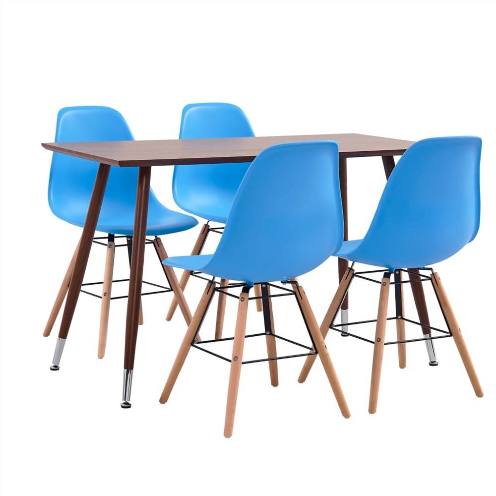 

7 Piece Dining Set Plastic Blue