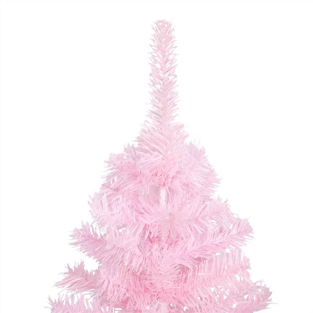 Artificial Christmas Tree with Stand Pink 180 cm PVC