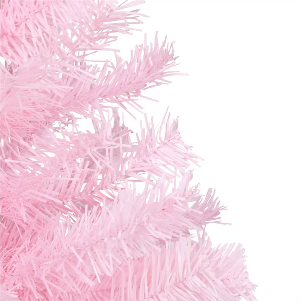 Artificial Christmas Tree with Stand Pink 180 cm PVC