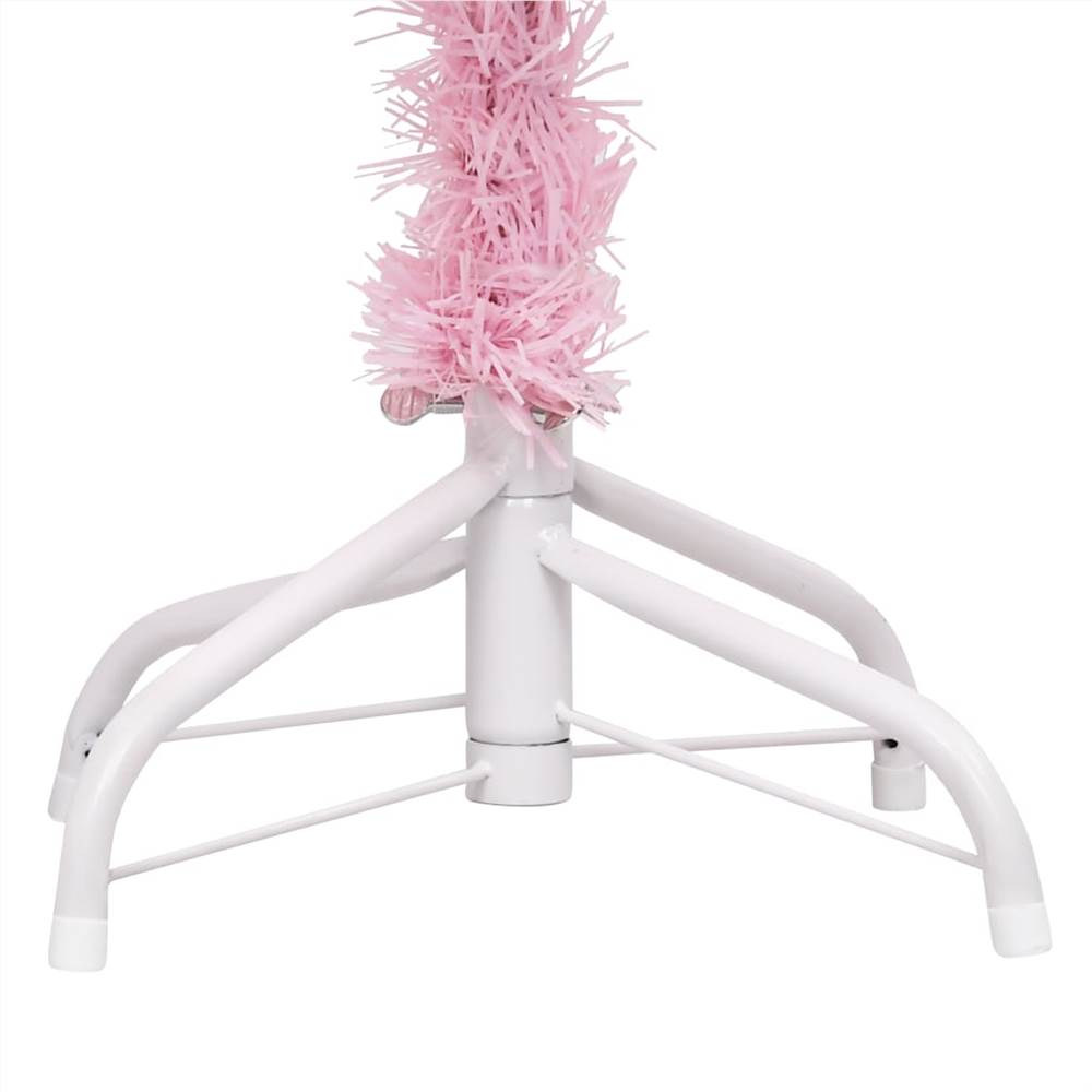 Artificial Christmas Tree with Stand Pink 180 cm PVC