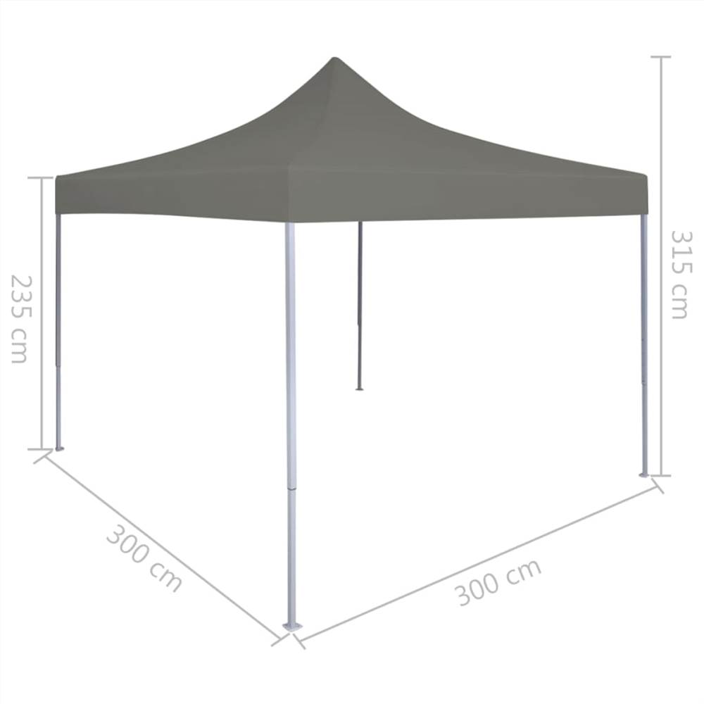 Foldable Party Tent Pop-Up 3x3 m Anthracite