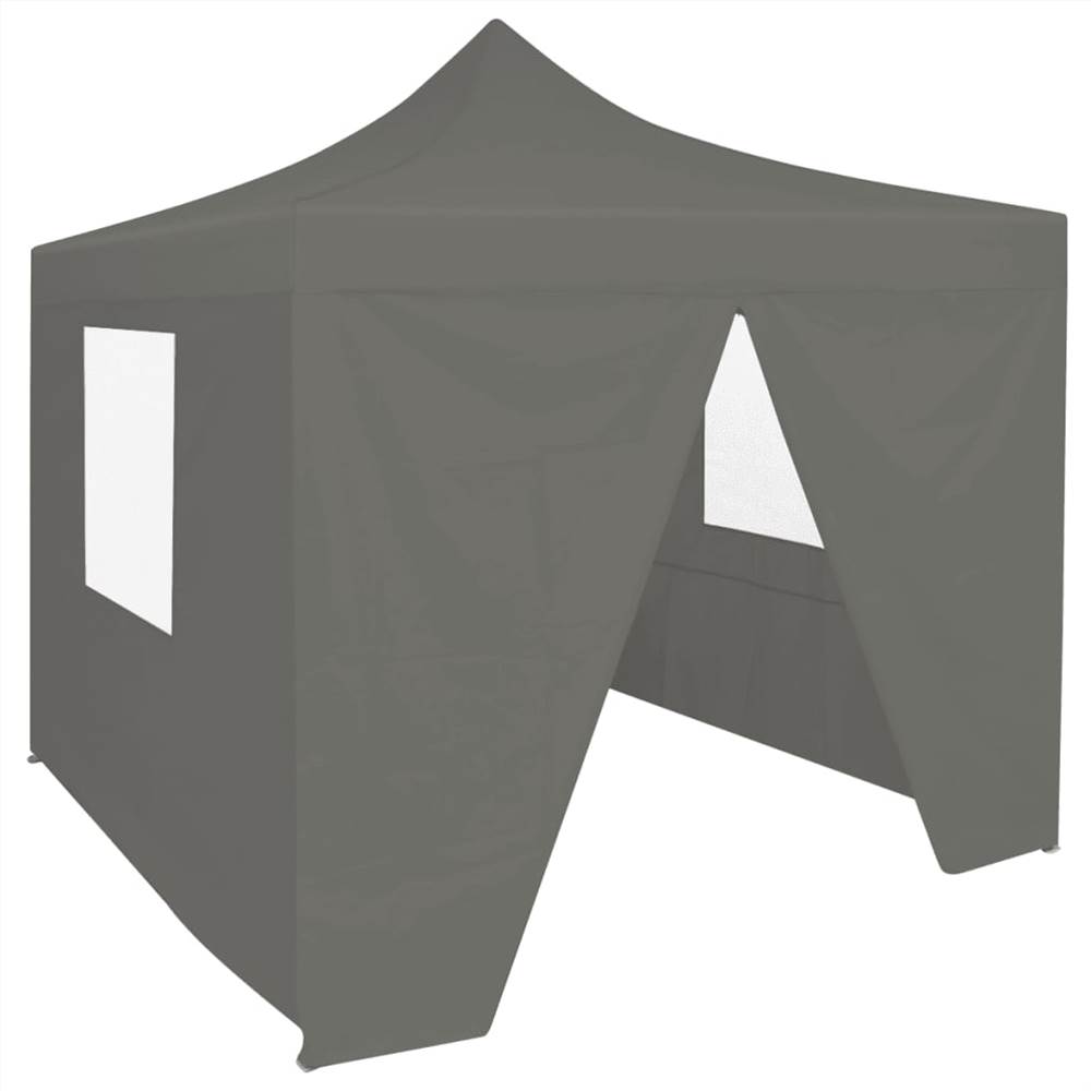 

Foldable Party Tent Pop-Up with 4 Sidewalls 3x3 m Anthracite