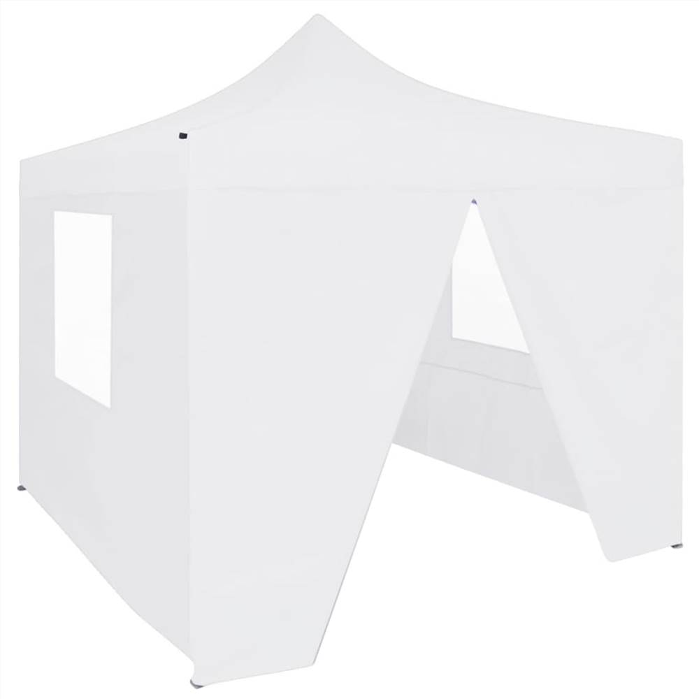 

Professional Folding Party Tent with 4 Sidewalls 3x3 m Steel White