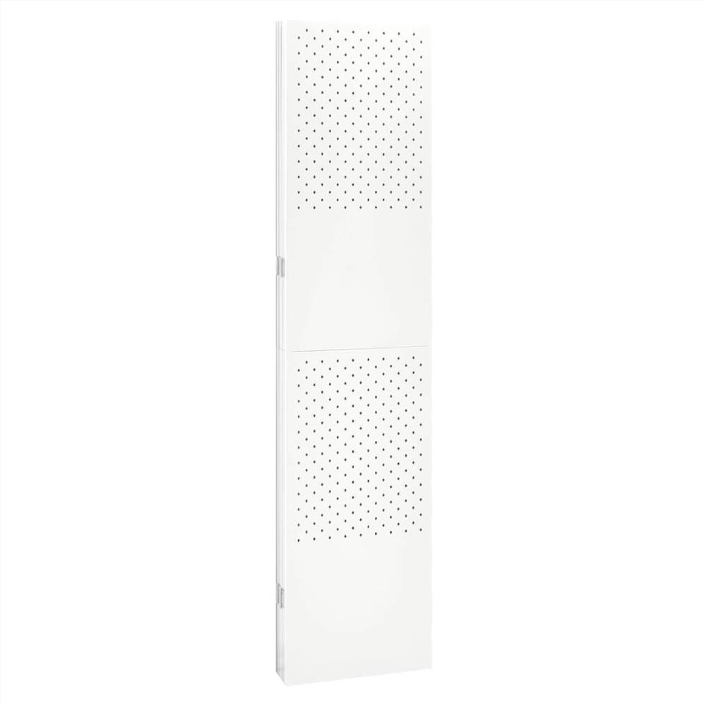 5-Panel Room Divider White 200x180 cm Steel