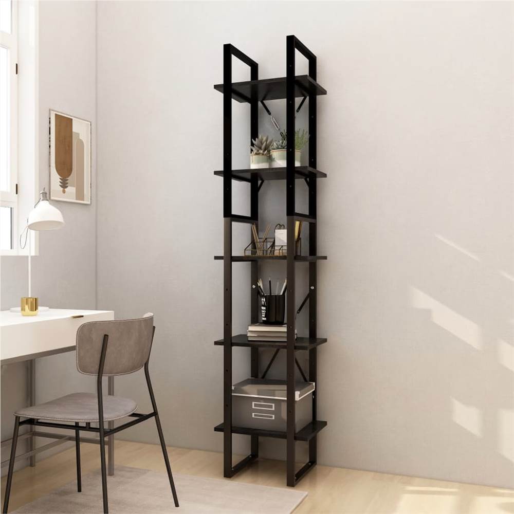 

5-Tier Book Cabinet Brown 40x30x175 cm Pinewood