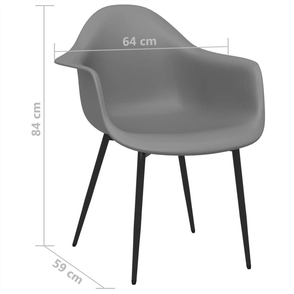 Dining Chair Grey PP