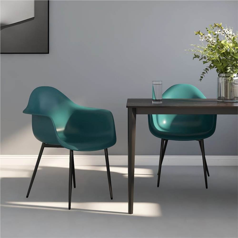 

Dining Chairs 2 pcs Turquoise PP