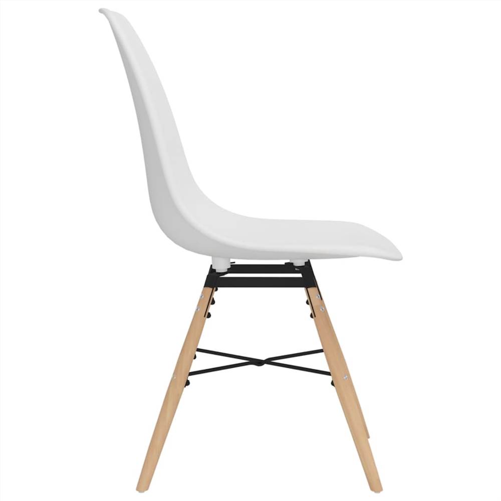 Dining Chairs 4 pcs White PP
