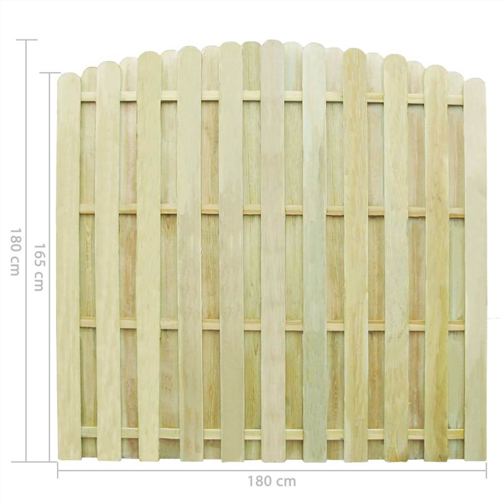 Fence Panel Impregnated Pinewood 180x(165-180) cm