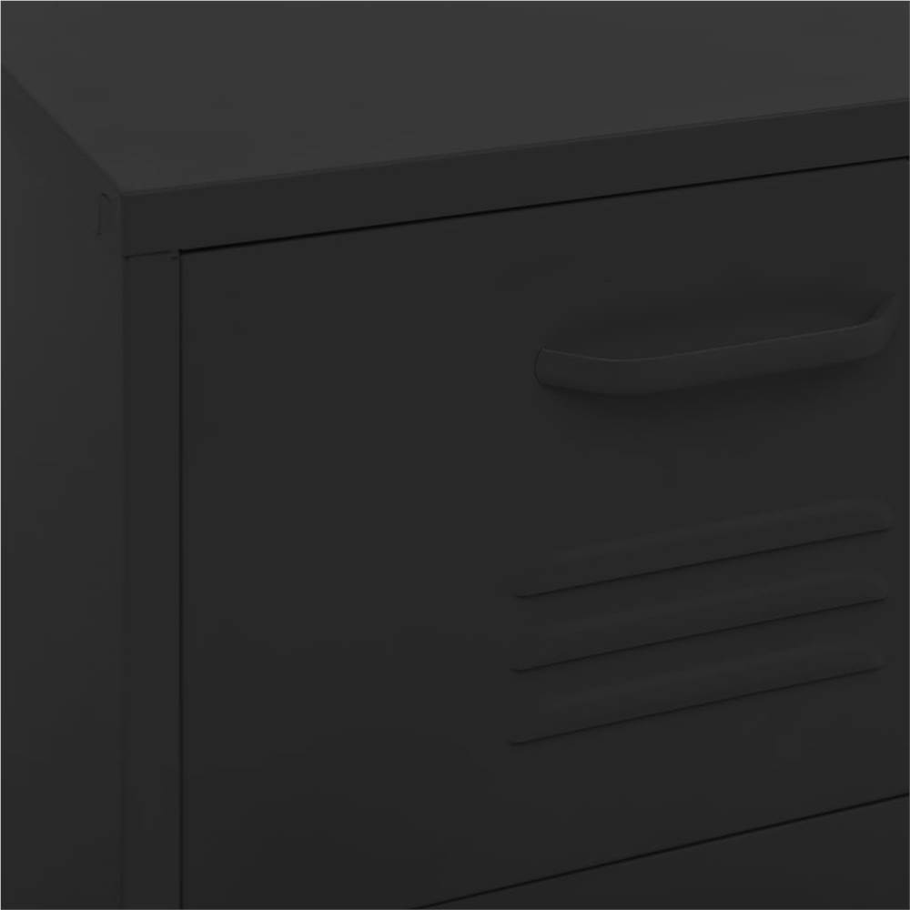 Storage Cabinet Black 42.5x35x101.5 cm Steel