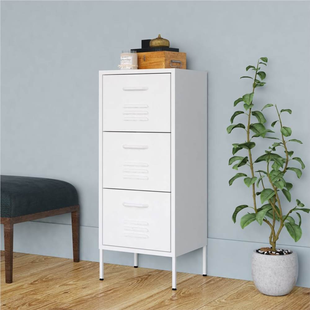 

Storage Cabinet White 42.5x35x101.5 cm Steel