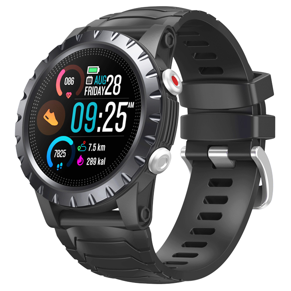 Zeblaze Stratos Sports 1.32 pollici Full-touch Screen GPS/GLONASS/Bei Dou Misurazione della frequenza cardiaca Sp02 Smart Watch Nero