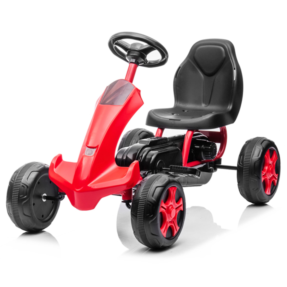LALAHO รถโกคาร์ทสำหรับเด็กอายุมากกว่า 3 ปี 75*45*50 ซม. ของเล่นเด็ก สีแดง