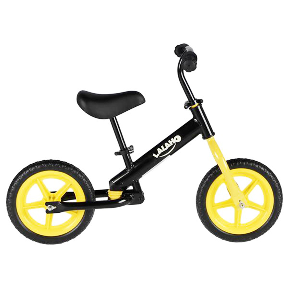 LALAHO Kids Balance Bike szénacél karosszéria, TPR markolat, 86*43*56cm, sárga