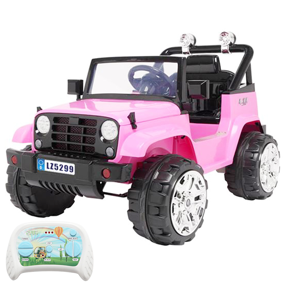 LEADZM LZ-5299 Electric Car Toy for Kids Dual Drive Battery 12V 7Ah * 1 with 2.4G Remote Control Pink