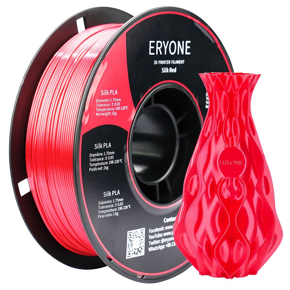 ERYONE Silk PLA Filament for 3D Printer 1.75mm Tolerance ±0.03mm