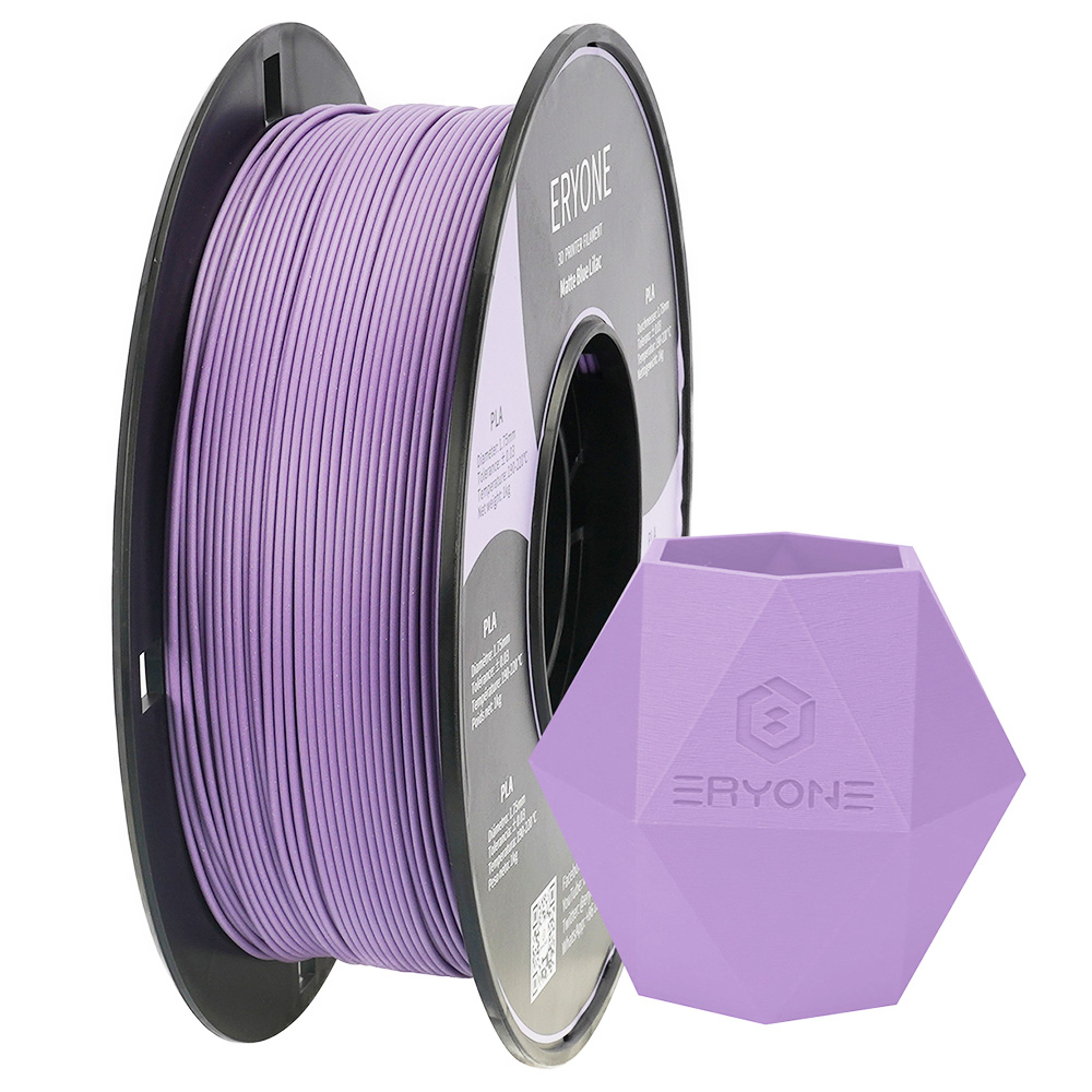 Filament PLA Mat ERYONE pour Imprimante 3D Tolérance 1.75mm 0.03mm 1kg (2.2LBS)/Bobine - Violet Lilas