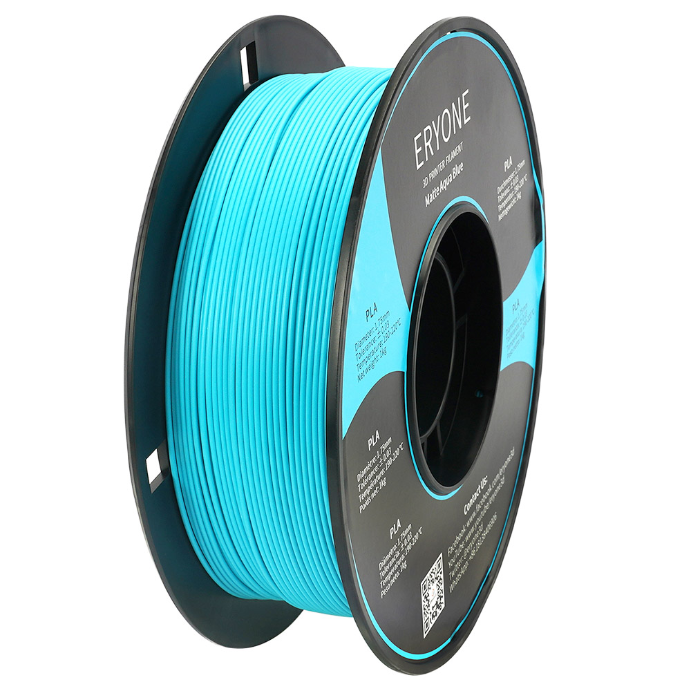 4kg ERYONE Matte PLA Filament – (1kg White + 1kg Black + 1kg Aqua Blue + 1kg Lilac Purple)