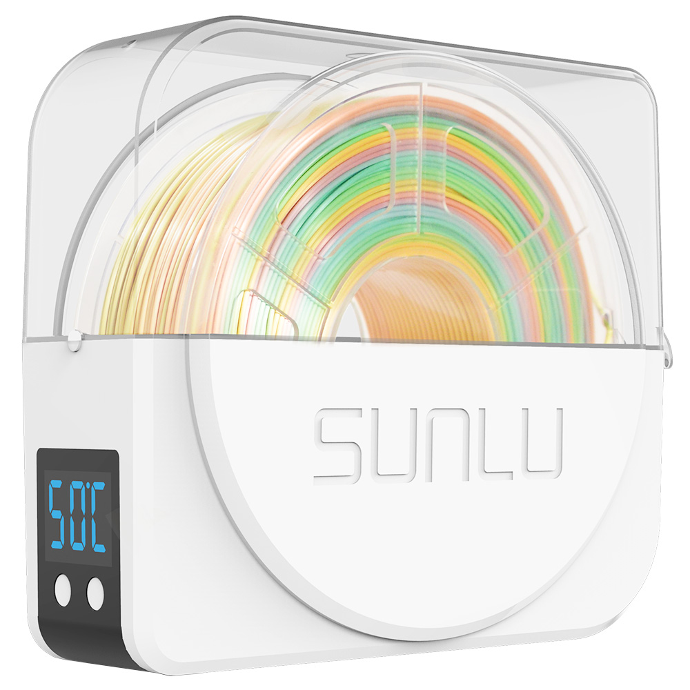 Secador de filamentos Sunlu S1 3D, compatible con filamentos de 1.75 mm, 2.85 mm, 3.00 mm, capacidad máxima 210 x 85 mm