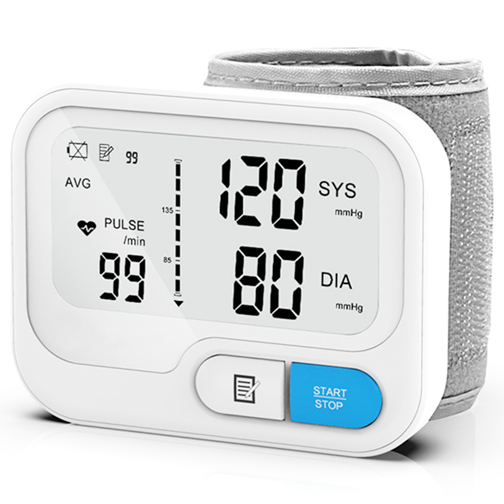 BOXYM Digital Wrist Blood Pressure Monitor Sphygmomanometer Heart Rate Pulse Arterial Pressure Monitor