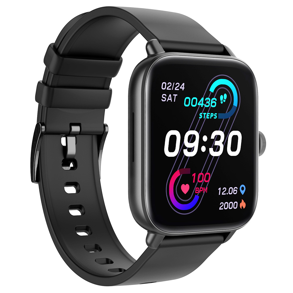 COLMI P28 Plus Smartwatch Upgraded Large Battery Fashion Sports and Health Monitor Watch Black