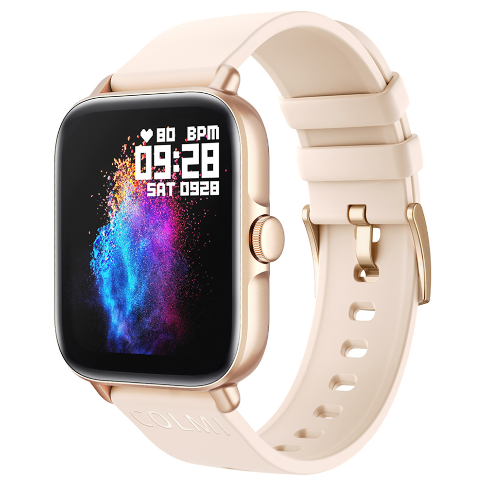 COLMI P28 Plus Smartwatch Upgraded Large Battery Fashion Sports and Health Monitor Watch Gold