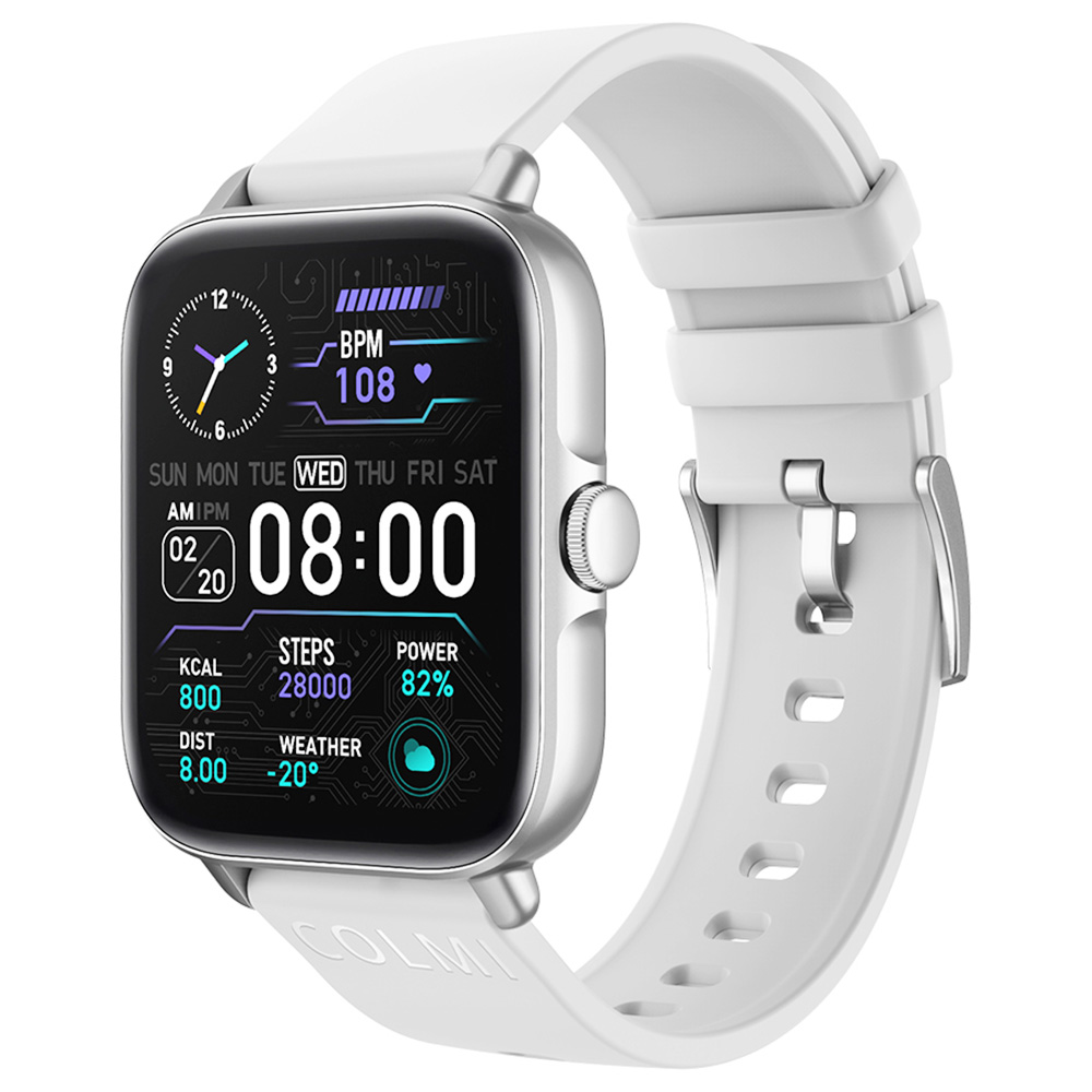 COLMI P28 Plus Smartwatch aggiornato Grande batteria Fashion Sport e Health Monitor Watch Grey