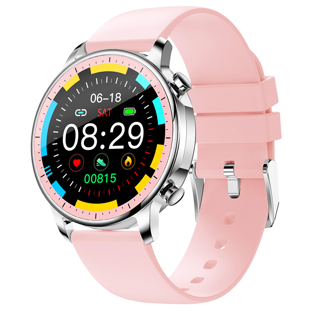 COLMI V23 Smartwatch Full Touch Fitness Tracker IP67 Waterproof Blood Pressure Bluetooth Watch Pink