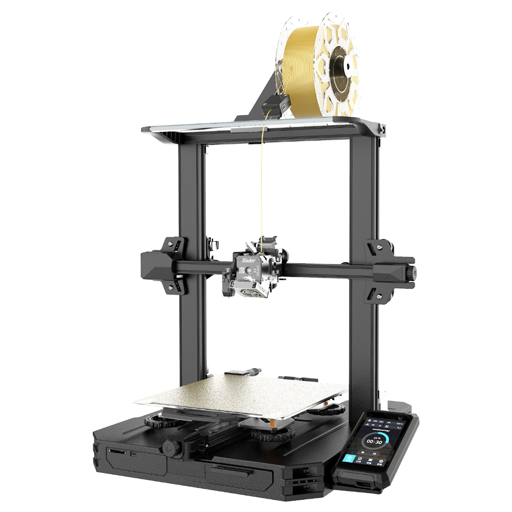 Creality Ender-3 S1 Pro 3D Printer, Sprite Dual-gear Direct Extruder, Dual Z-axis Sync, PLA/ABS/Wood/TPU/PETG/PA Printing, Bend Spring Sheet to Release Print, 220x220x270mm
