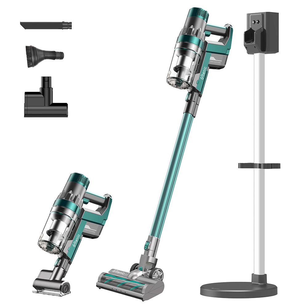 Ultenic U11 Cordless Vacuum Cleaner 260W 25KPa Suction with Rechargeable Stand Holder 3 Adjustable Modes 2000mAh Battery 55mins Runtime LED Display &amp; Removable Battery  - Green