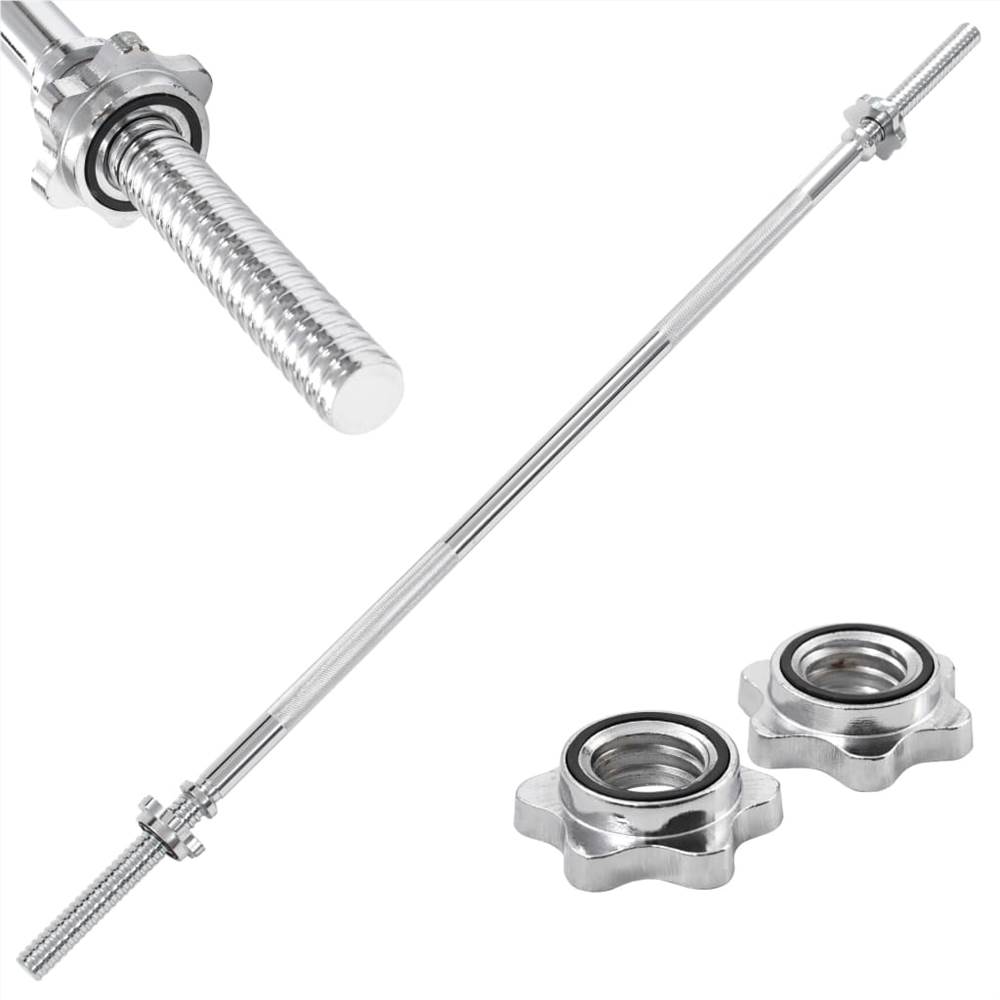 

Barbell Bar 3x120 cm Steel Silver