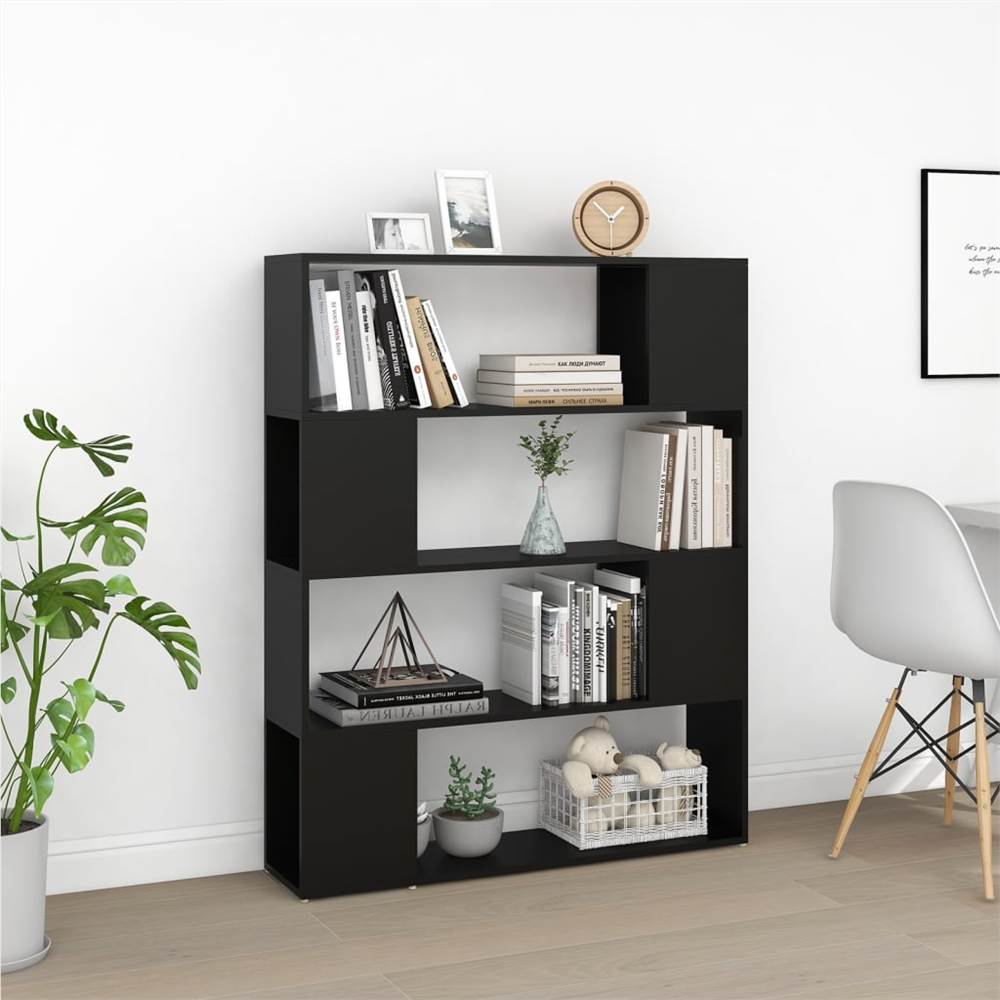 Book Room Divider Black 100x24x124 cm
