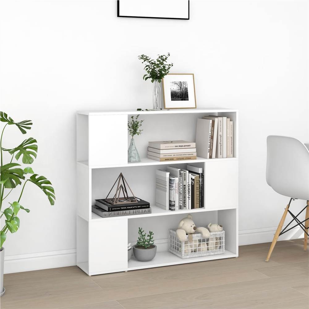 Book Room Divider White 100x24x94 cm