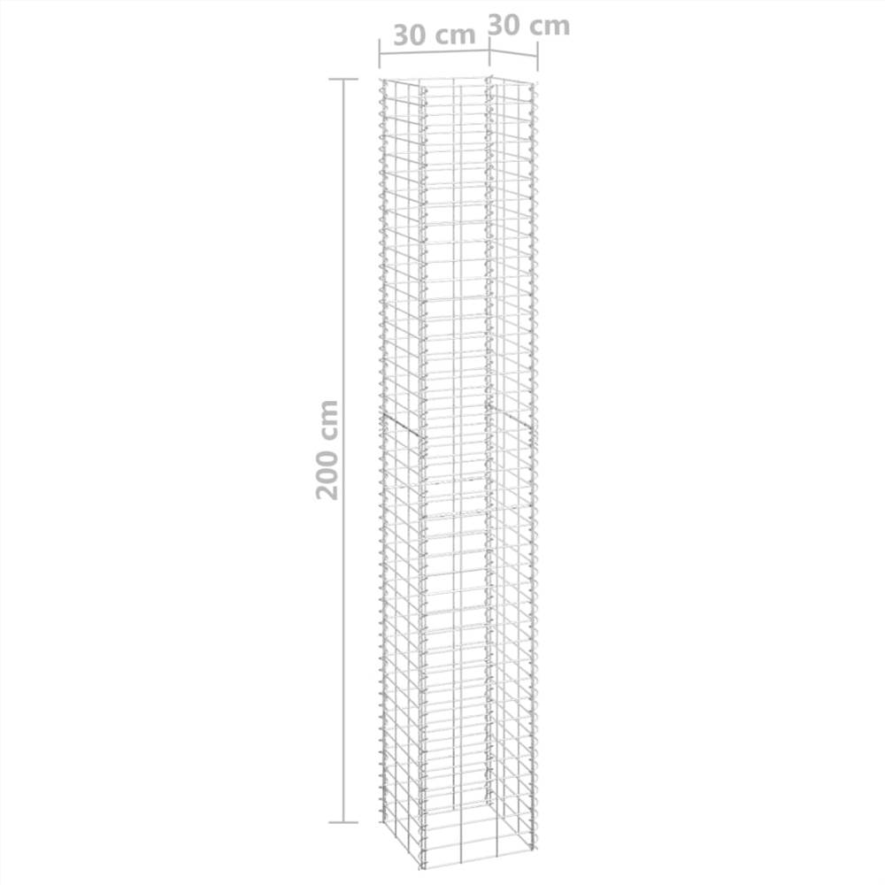 Gabion Raised Beds 16 pcs 30x30x50/100/150/200 cm Iron