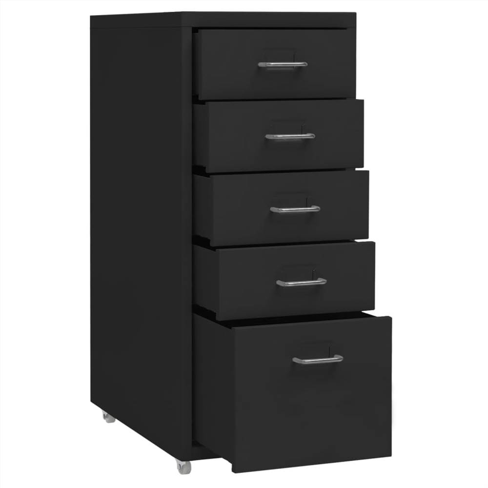 Mobile File Cabinet Black 28x41x69 Cm Metal 10 Mobile File Cabinet Black 28x41x69 cm Metal