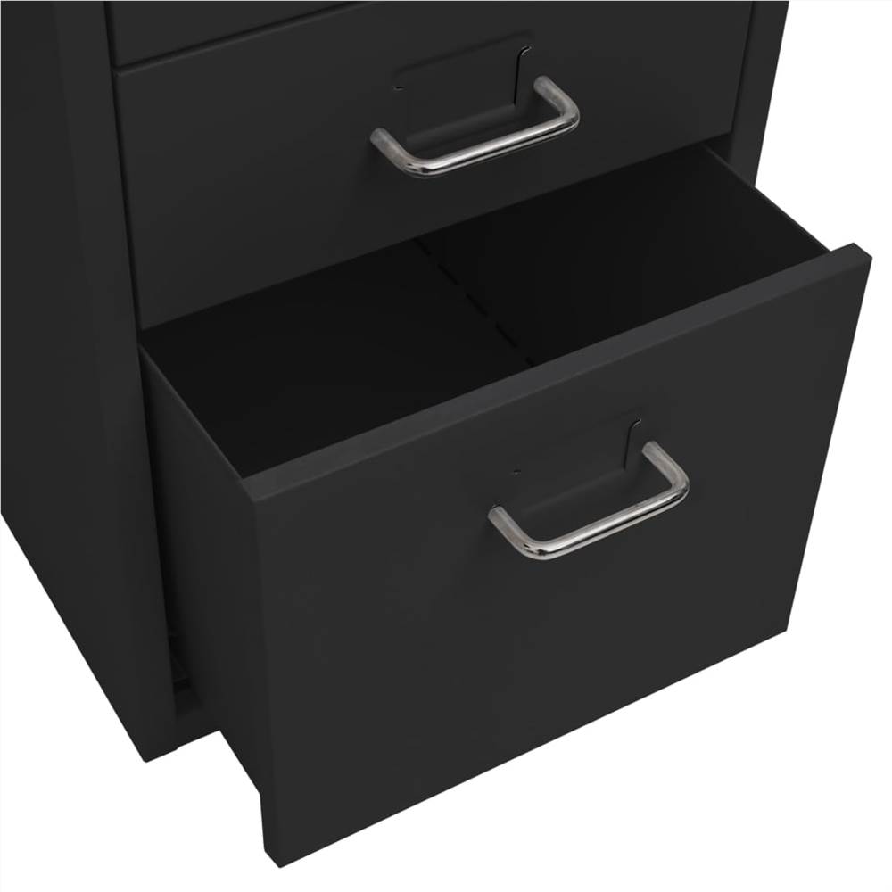 Mobile File Cabinet Black 28x41x69 Cm Metal 11 Mobile File Cabinet Black 28x41x69 cm Metal