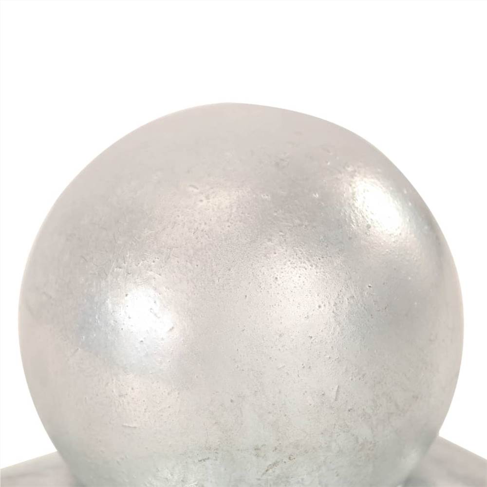 Post Caps 6 pcs Globe Final Galvanised Metal 101x101 mm