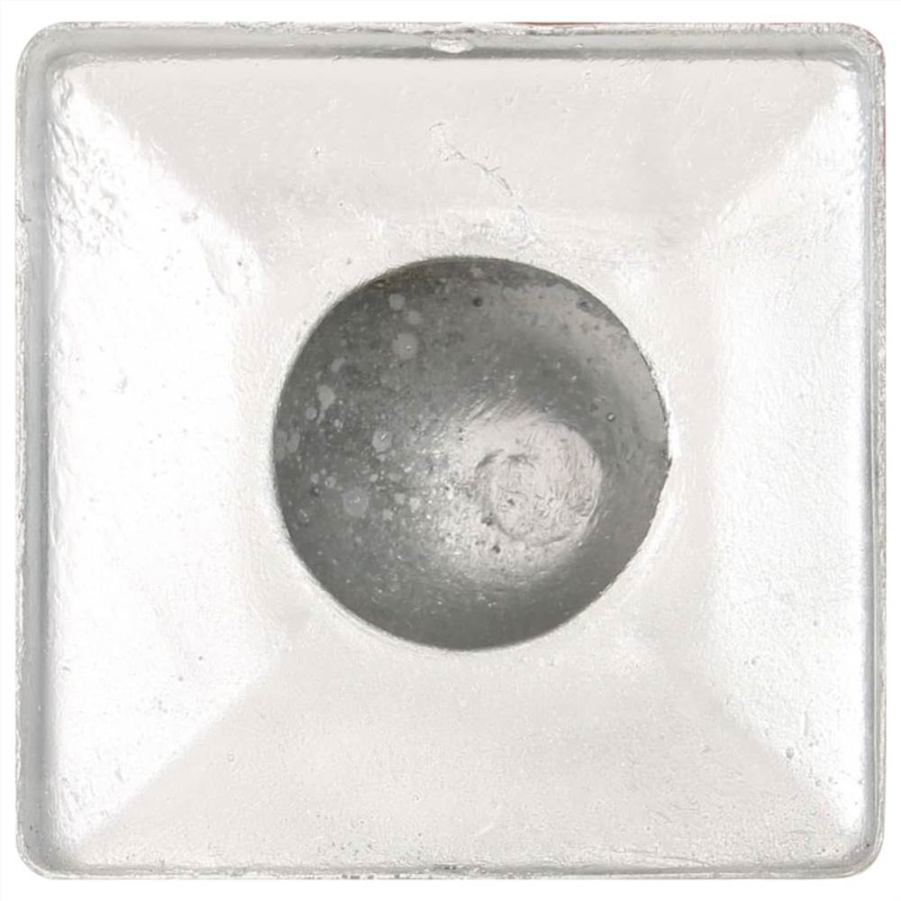 Post Caps 6 pcs Globe Final Galvanised Metal 101x101 mm