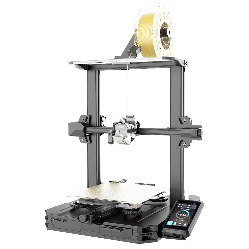 Creality Ender-3 S1 Pro 3D-printer, Sprite volledig metalen directe extruder, max. 300 graden Celsius, dubbele Z-as synchronisatie, veerblad buigen om los te laten, led-verlichting, ondersteunt PLA/ABS/hout TPU/PETG/PA
