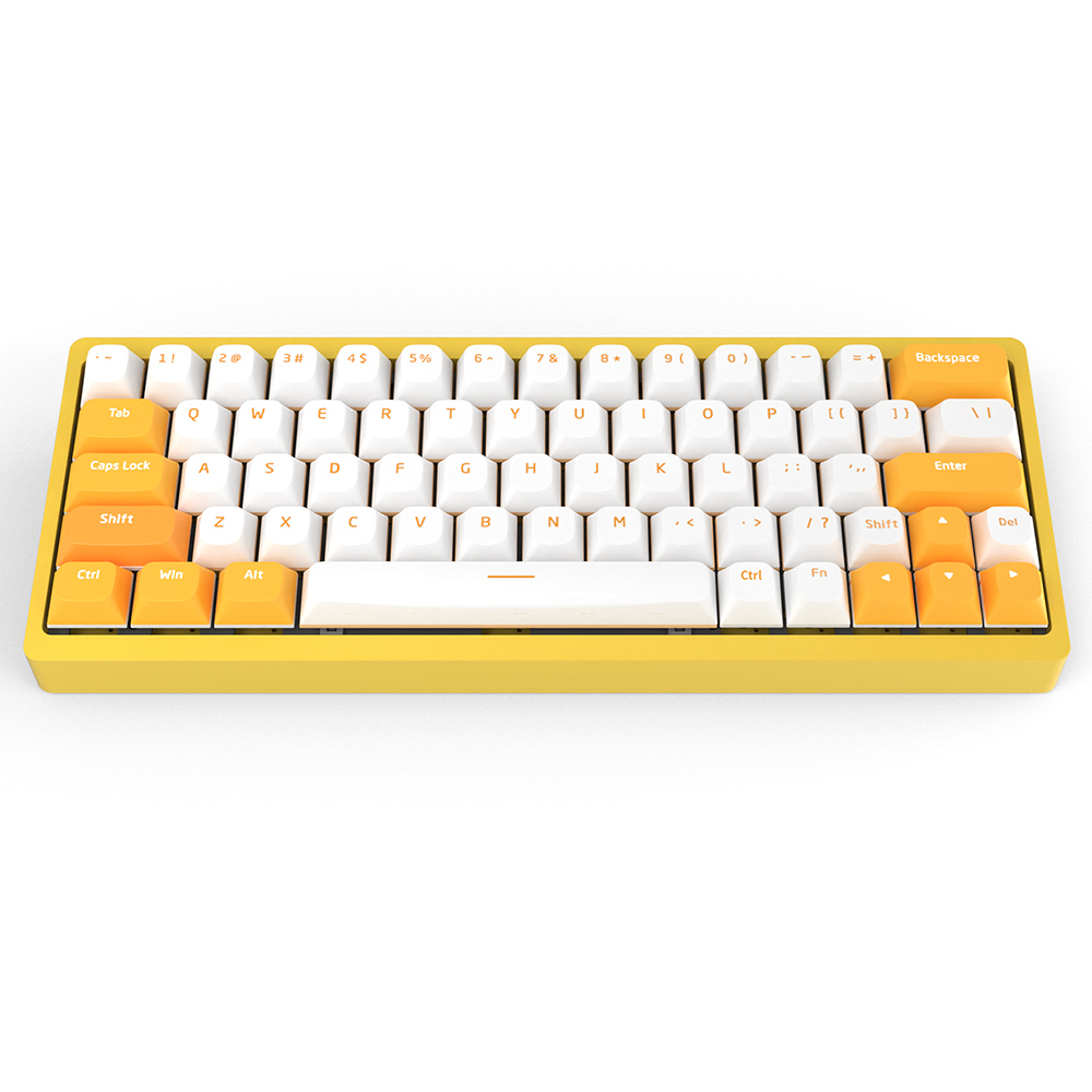AJAZZ AC064 RGB Mechanical Keyboard DIY Customized Banana &amp; Clear Switch Full 64 Key Anti-Ghosting NKRO for Gaming Windows PC