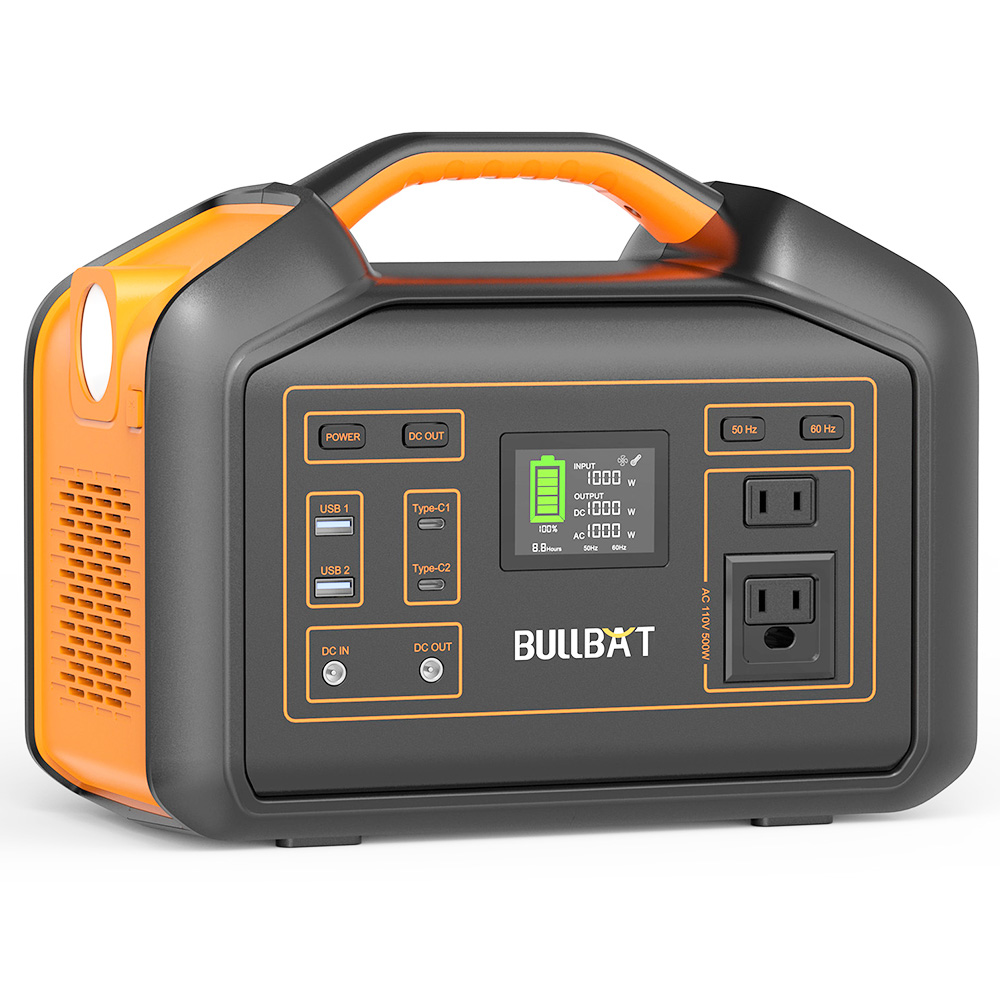 BULLBAT Pioneer 500 505Wh/500W Portable Power Station Solar Power Generators Backup Power Supply for Outdoor & Indoor