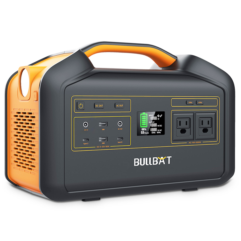 BULLBAT Pioneer 800 808Wh/800W Portable Power Station Solar Power Generators Backup Power Supply for Outdoor & Indoor